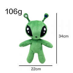 34 cm AFTONSPARV Green Alien Anime Plush Toy Doll