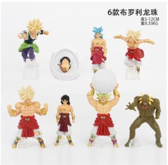 8pcs/set 8.5-13.5cm Dragon Ball Z Broly Cosplay Cartoon Character Model Toy Anime PVC Figure