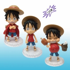 3pcs/Set One Piece Anime Figure Set