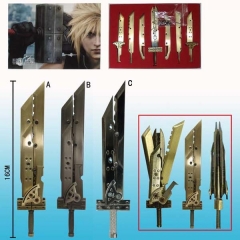3 Colors Final Fantasy Alloy Anime Sword Weapon Set