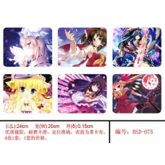 Touhou Project Anime Mouse Pad (6PCS/SET)