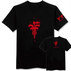 FFF Black Short Sleeve Anime T shirts
