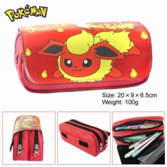 Pokemon Flareon Multifunctional Cartoon Zipper Anime Pencil Bag