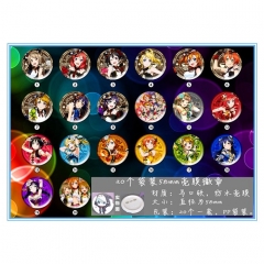 Love Live Anime Brooch （20pc Per Set）5.8CM