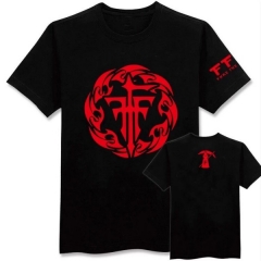 FFF Black Short Sleeve Anime T shirts