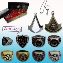 Assassin's Creed Anime Necklace+Ring