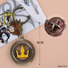 Kingdom Hearts Crown Rotatable Anime Keychain Pendant