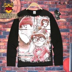 Detective Conan Japanese Cartoon Unisex Costume Long Sleeves Anime T shirt ( S-XXXL )