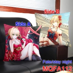 Fate Stay Night Fancy Japanese Game Print Pillow Wholesale Good Quality Comfortable Two Sides Anime Square Pillow 45*45CM