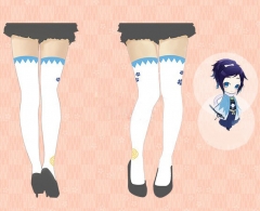 Touken Ranbu Online Cartoon Socks Hot Sale White Anime Silk Stockings