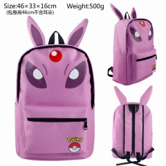 Pokemon Espeon School Cartoon Bag Canvas Stereoscopic Anime Backpack