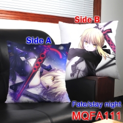 Fate Stay Night Cosplay Print Plush Pillow Japanese Game New Arrival Products Two Sides Square Anime Pillow 45*45CM