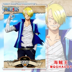 Japanese Cartoon One Piece Fancy Man Sanji Wallscrolls Wholesale Popular Hot Sales Anime Wallscrolls 60*90CM