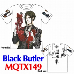 Kuroshitsuji Japanese Popular Cartoon Print Modal T Shirt New Arrival Products Two Sides Anime Short Sleeves T Shirts M L XL XXL XXXL