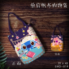 Lilo Stitch Cartoon Canvas Shoulder Bags Anime Shopping Bag