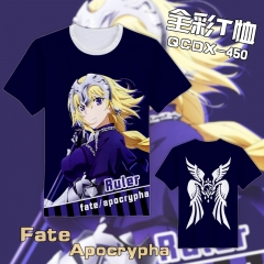 Fate Stay Night Cartoon Pattern Color Printing Anime Tshirts