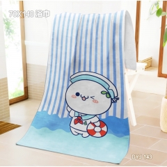 Kaomoji One Side Anime Bath Towel