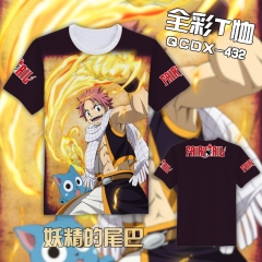 Fairy Tail Cartoon Pattern Color Printing Anime Tshirts