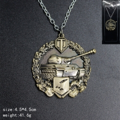 World Of Warplanes Tank Designs Anime Metal Bronze Necklace