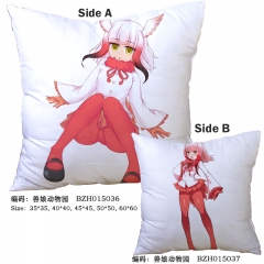 Kemono Friends Japanese Cartoon Cute Style Print Two Sides Comfortable Good Quality Anime Pillow 45*45CM