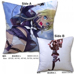 Attack on Titan Japanese Cartoon Cosplay Anime Print Two Sides High Quality Pillow 45*45CM