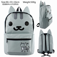Neko Atsume Kitty Cartoon Canvas Stereoscopic School Bag Japanese Anime Backpack