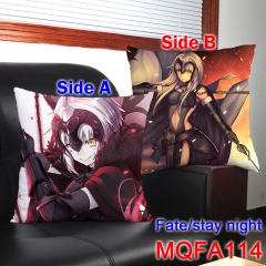 Fate Stay Night Game Cosplay Print Plush Pillow Wholesale New Products Comfortable Two Sides Square Anime Pillow 45*45CM