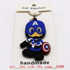 Captain America Soft Plastic Anime Keychain 8CM