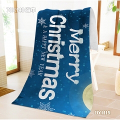 Merry Christmas Anime Bath Towel