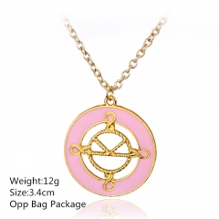 Pink Beautiful Sailor Moon Alloy Choker Wholesale Anime Necklace 10pcs per set