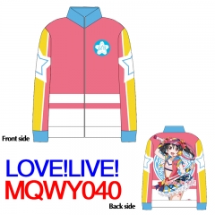 LoveLive Japanese Cartoon Yazawa Nico Cosplay Long Sleeve Warm Anime Zipper Hoodie