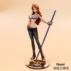 One Piece Nami Cartoon Figure Model Japanese Anime Standing Plates Acrylic Figure