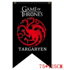 Game of Thrones TARGARYEN 75*125CM Cosplay Black Background Anime Flag
