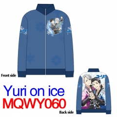 Yuri On Ice Popular Japanese Cartoon Fashion Anime Warm Long Sleeve Zipper Hoodie