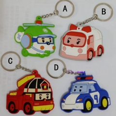 Robocar Poli Cartoon Toy Pendant Anime Keychain