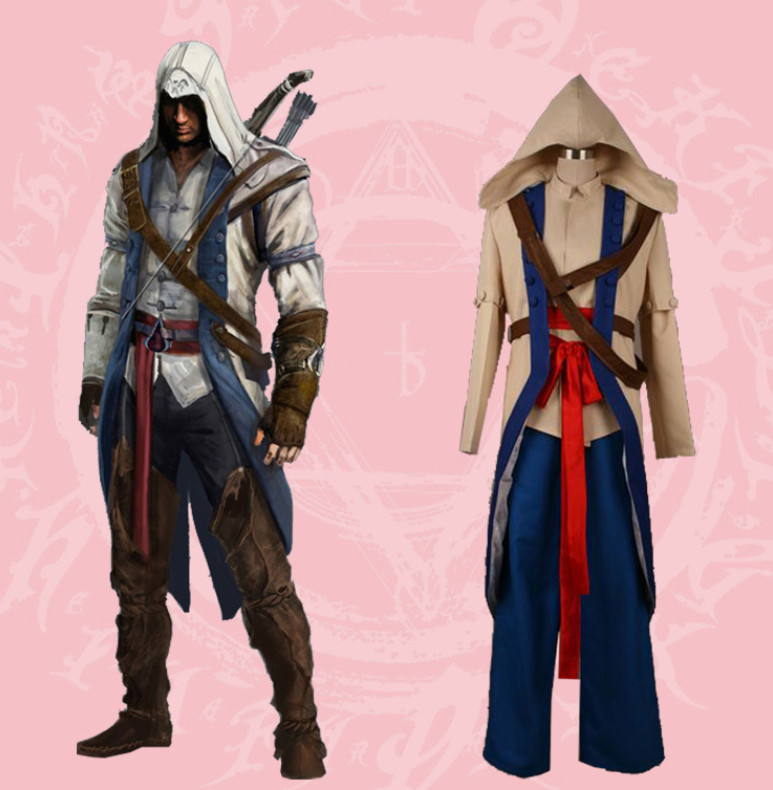 Assassin's Creed Game Ezio Anime Cosplay Costume (S,M,L,XL) .