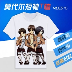 Attack on Titan Cartoon Pattern Short Sleeves Modal Anime T shirts