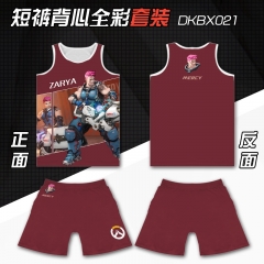 Overwatch Zarya Vest and Short Pant Anime Costume Suit