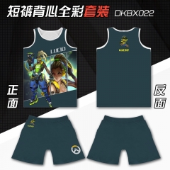 Overwatch Lucio Vest and Short Pant Anime Costume Suit