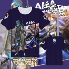 Overwatch Ana Amari Color Printing Anime Tshirt