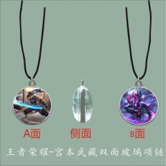 Popular China Game King Of Glory Anime Cute Glass Fancy Necklace