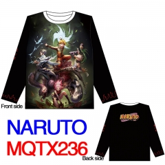 Naruto Popular Japanese Cartoon Cosplay Fashion Style Good Quality Long Sleeve Warm Anime T Shirt