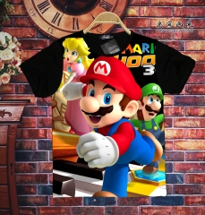 Super Mario Bro Cosplay Game Cartoon Cute Anime T shirt (S-XXXL)