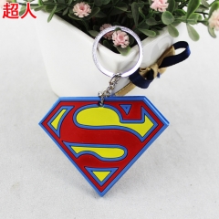 Super Man American Hero Pendant Anime Keychain