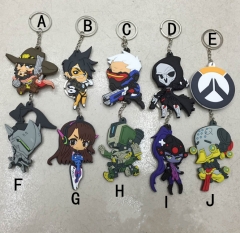 Overwatch Cosplay Hot Game Pendant Anime PVC Keychain