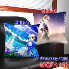 Wholesale Fate Stay Night Soft Plush Pillow 45*45CM Two Sides Print Anime Square Pillow
