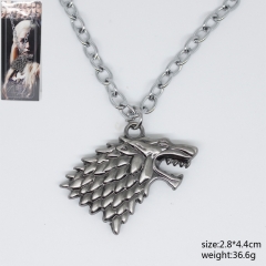 Game of Thrones Silver Fashion Jewelry Wholesale Anime Necklace