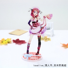 LoveLive Maki Nishikino Cartoon Cute Model Figure Valentine's Day Anime Standing Plates Acrylic Figure