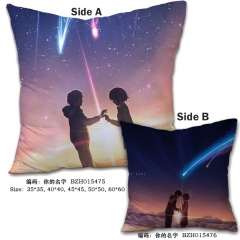 Your Name Popular Japanese Cartoon Cosplay Print Two Sides Comfortable Anime Pillow 45*45CM