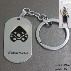 Overwatch Silver Widowmaker Pendant Keyring Wholesale Anime Keychain